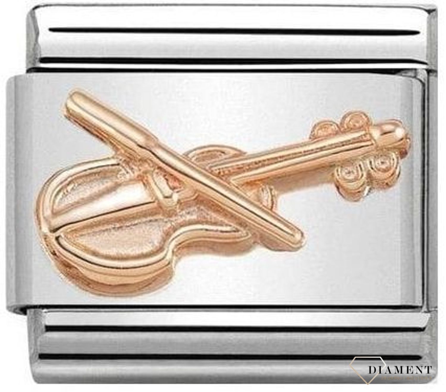 Nomination Link 9K zawieszka różowe złoto 'Skrzypce' 430106 11 biżuteria nomination nomination zawieszki nomination baza.jpg